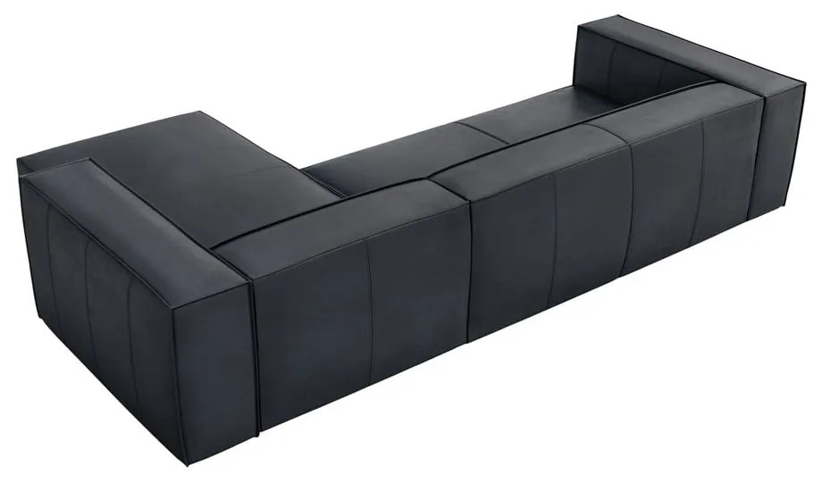 Tmavomodrá kožená rohová pohovka (pravý roh) Madame – Windsor & Co Sofas
