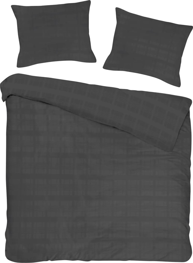 SATÉNOVÉ OBLIEČKY MARSELA EXCLUSIVE 200X220 CM, 2KS 70X80 CM TMAVOSIVÉ