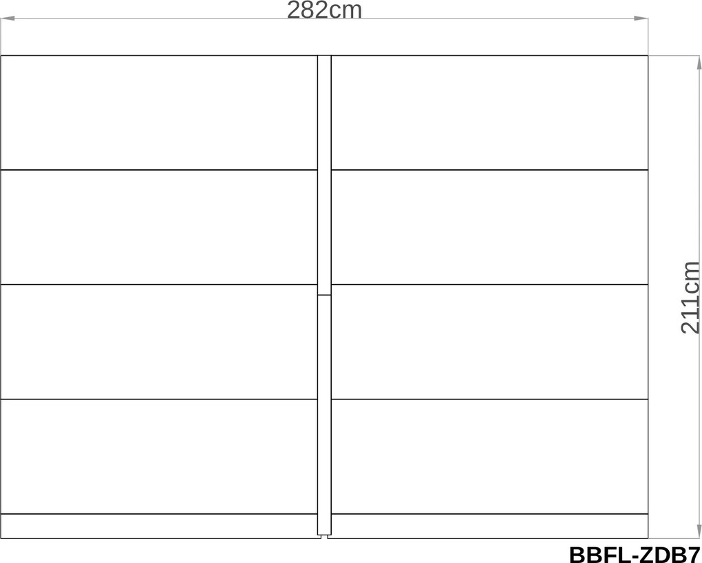 Podlaha BBFL-ZDB7 pre záhradný domček BestBerg ZDB-7 / 211 x 282 cm / čierna