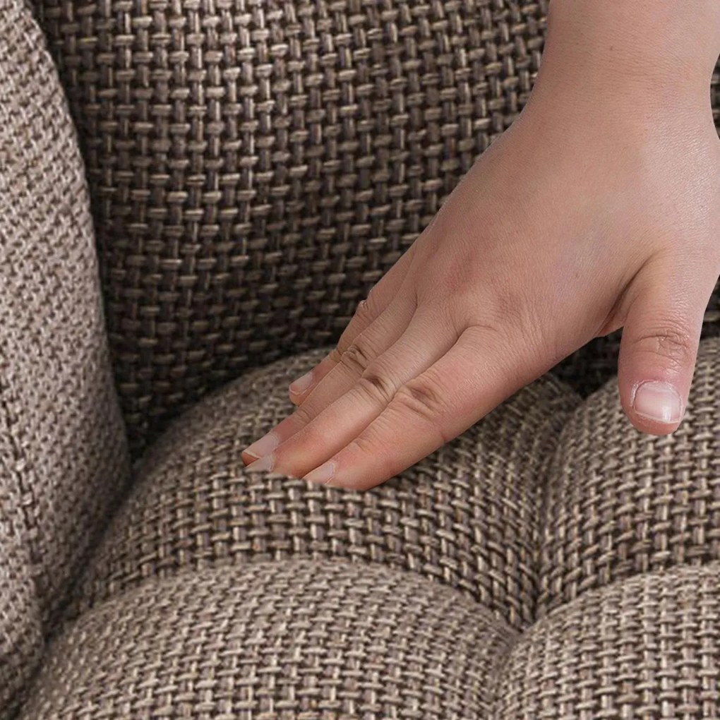 Barová stolička Damas W1 - látka, biely rám - Sivo-hnedá (Taupe)