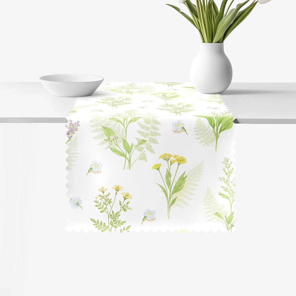 Goldea behúň na stôl teflónový - lesné kvety 50x120 cm