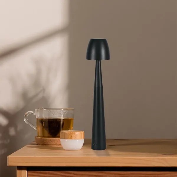 LED Stm. nabíjacia dotyková stolná lampa LED/3W/5V 3000-6000K čierna