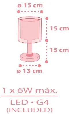 Dalber 41571S - LED detská lampička BABY TEDDY 1xG4/4W/230V ružová