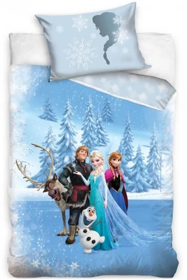 Obliečky do detskej postieľky Ľadové kráľovstvo - Frozen - motív Pravé priateľstvo - 100% bavlna - 40 x 60 cm + 100 x 135 cm