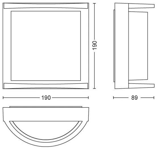 Philips 17391/93/P0 - LED Vonkajšie nástenné svietidlo SAMONDRA LED/12W IP44