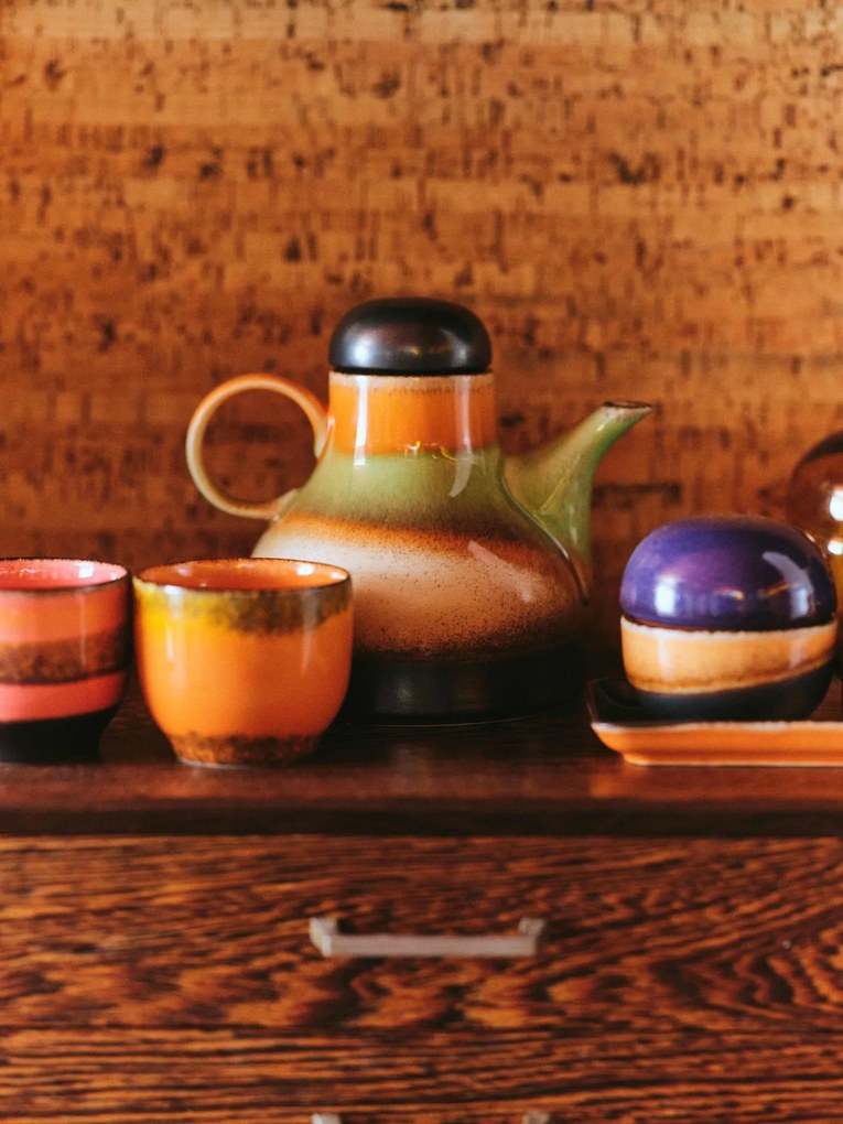 HK living Keramická kanvica 70's Morning 990 ml