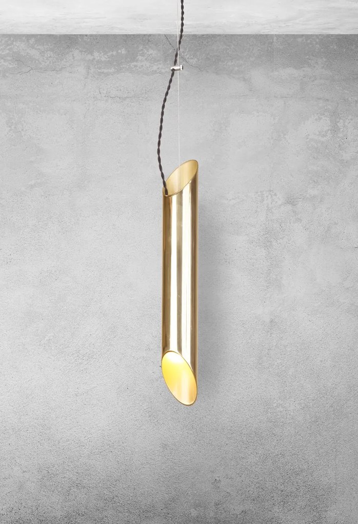 Závesné svietidlo Libra, 1x zlaté kovové tienidlo, g