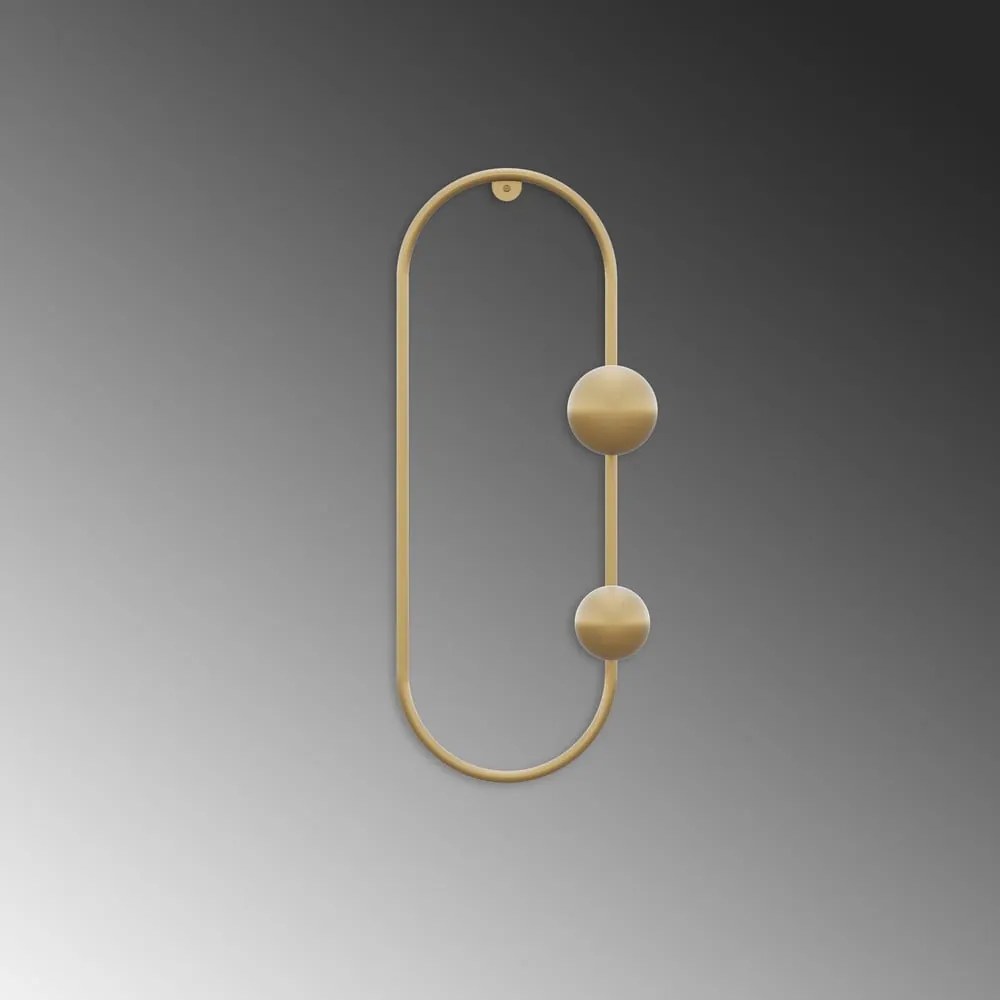 Kovový nástenný vešiak v zlatej farbe Dama – Kalune Design