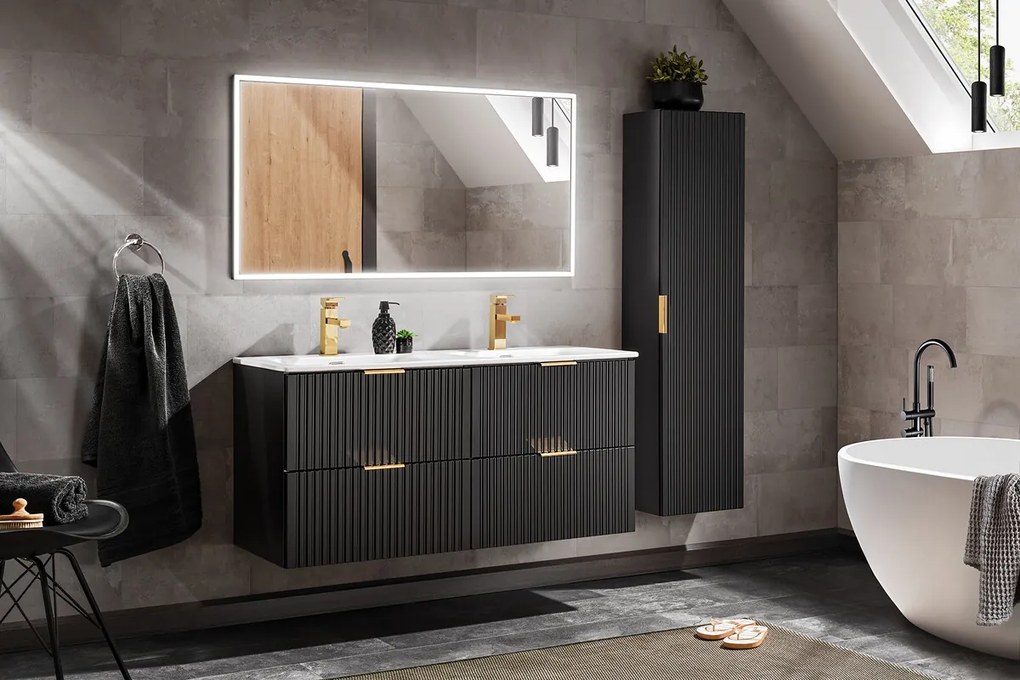 Skrinka pod umývadlo Casad 120 cm čierna