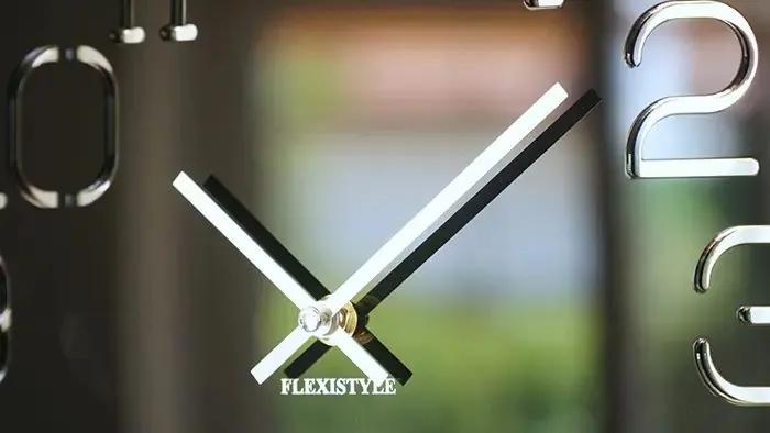 Nástenné čierne akrylové hodiny DIGIT 50cm