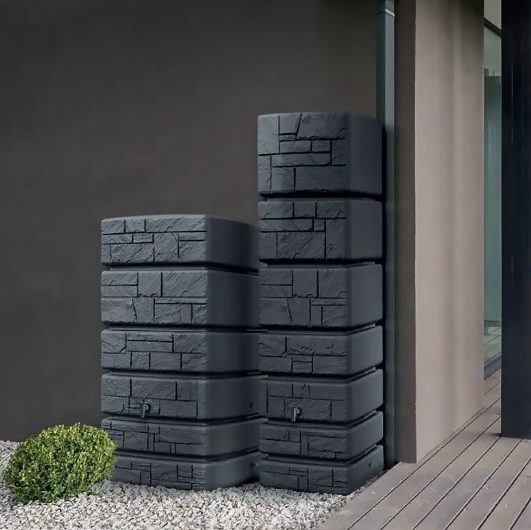Sud na dažďovú vodu TOWER STONE antracit 500l