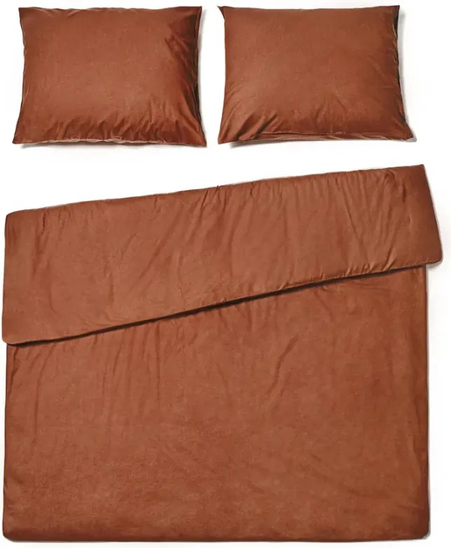 Bavlnené obliečky CALMORA hnedé Rozmer obliečky: 2 ks 70 x 90 cm | 160 x 200 cm