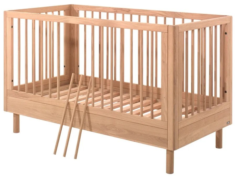 Postieľka z dubového dreva 70x140 cm v prírodnej farbe Forrest – Vipack