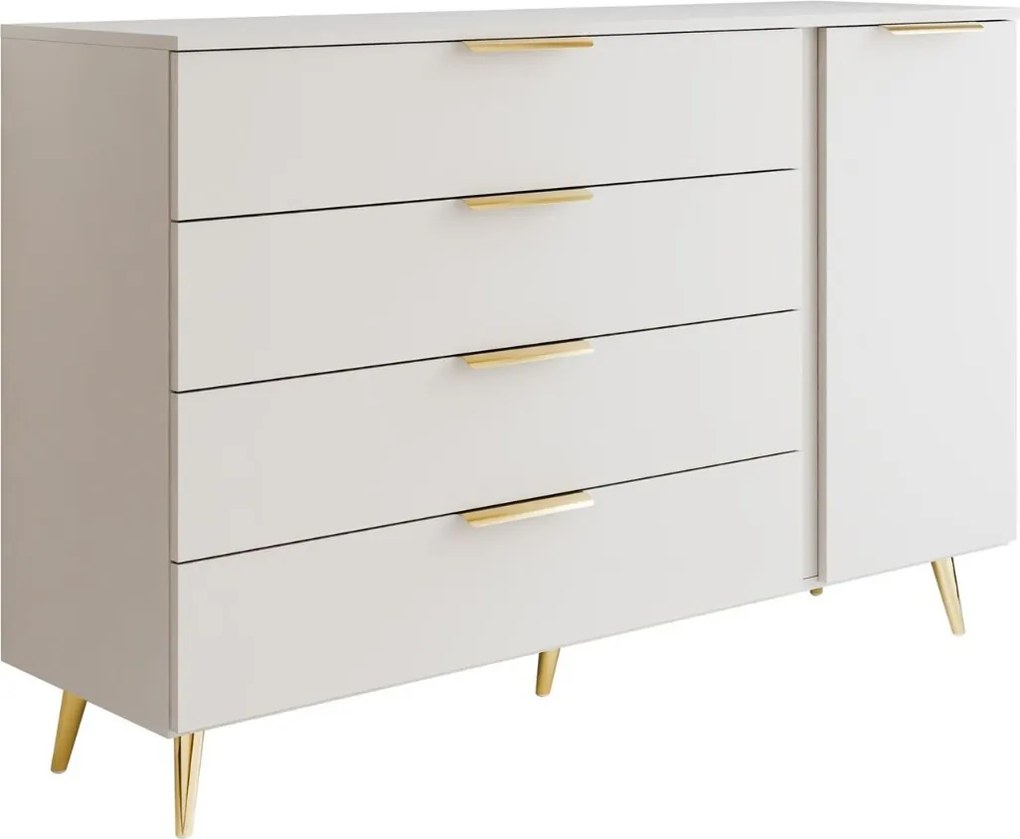 KOMODA MARION 2S KAŠMÍR LED NA NOŽIČKÁCH 138 cm