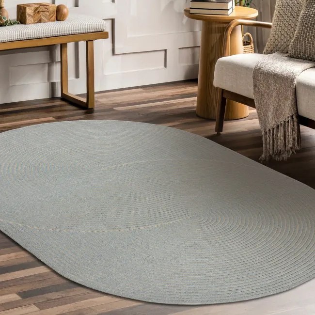 Koberec FLUX OSTA 461.67.AE500 modrý / krémový ovál