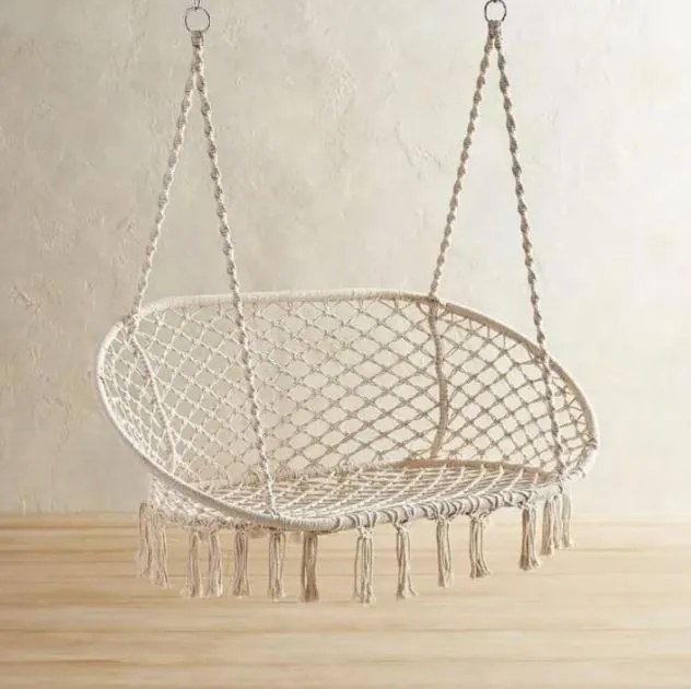 Závesné hojdacie kreslo pre dvoch LUNA - šedé