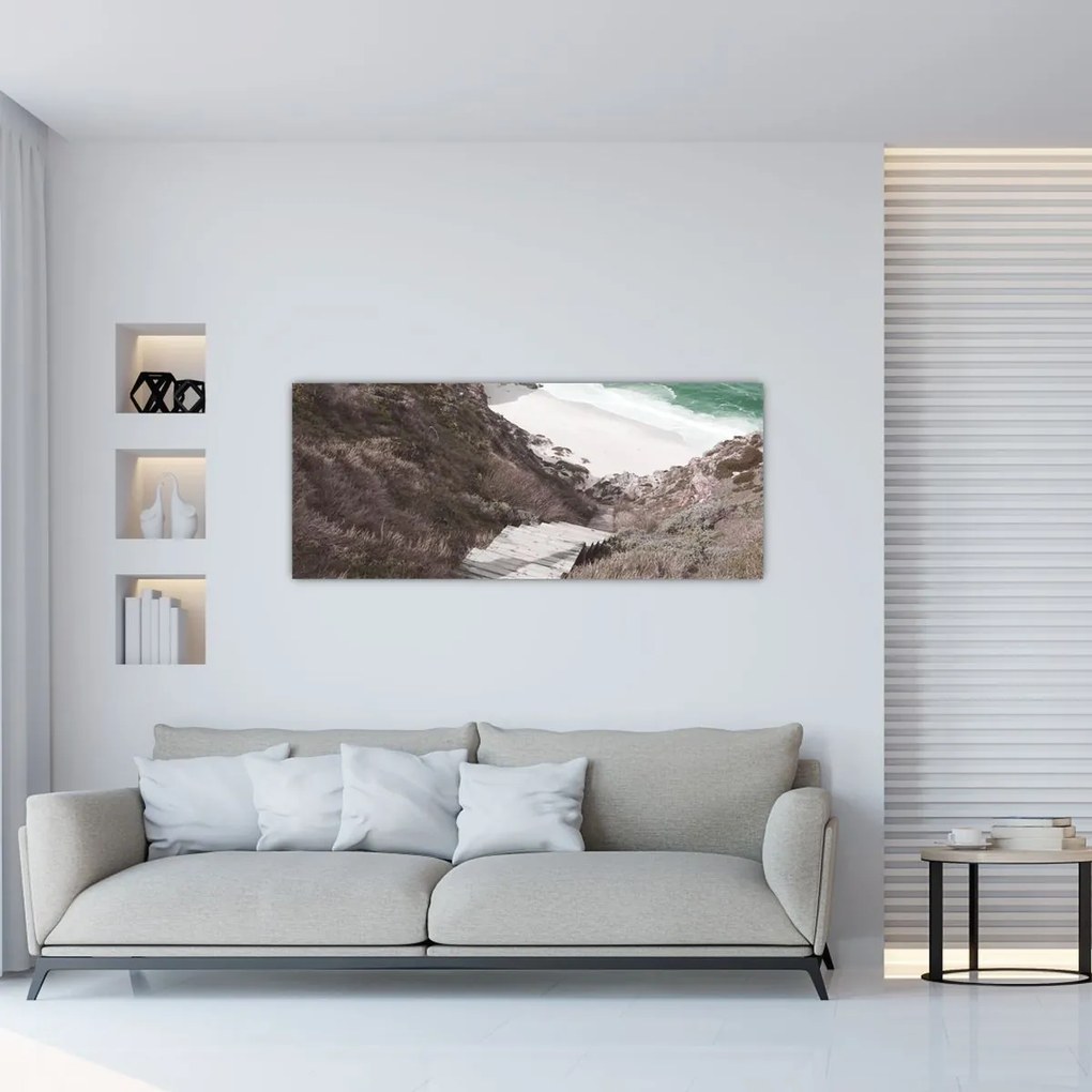 Obraz - Cesta k smaragdovému moru (120x50 cm)