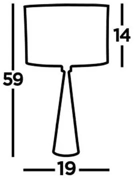 Searchlight EU2743BGO - Stolná lampa CHOLE 1xE27/60W/230V