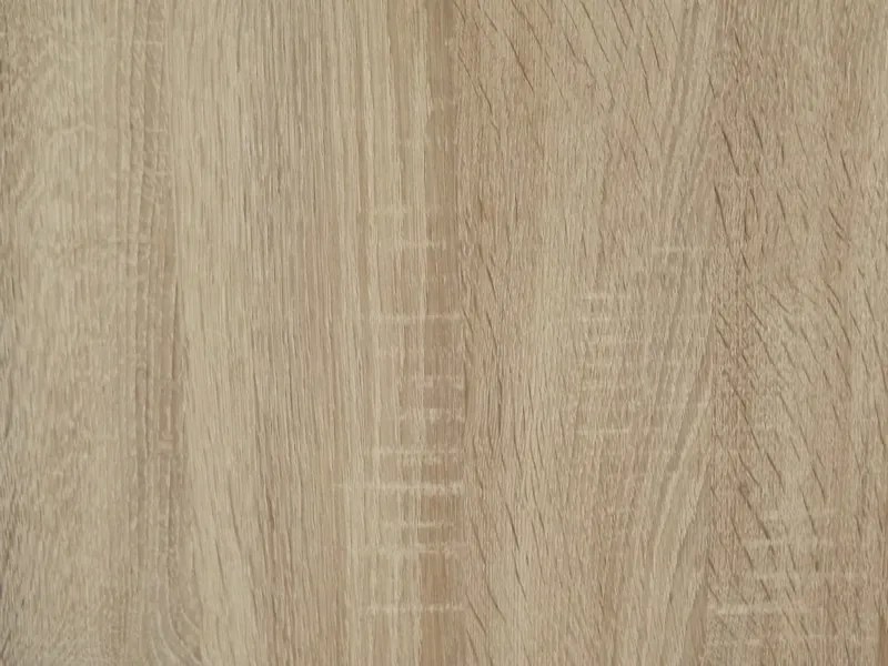 Šatníková skriňa so zrkadlom Click, 135 cm, biela/dub sonoma