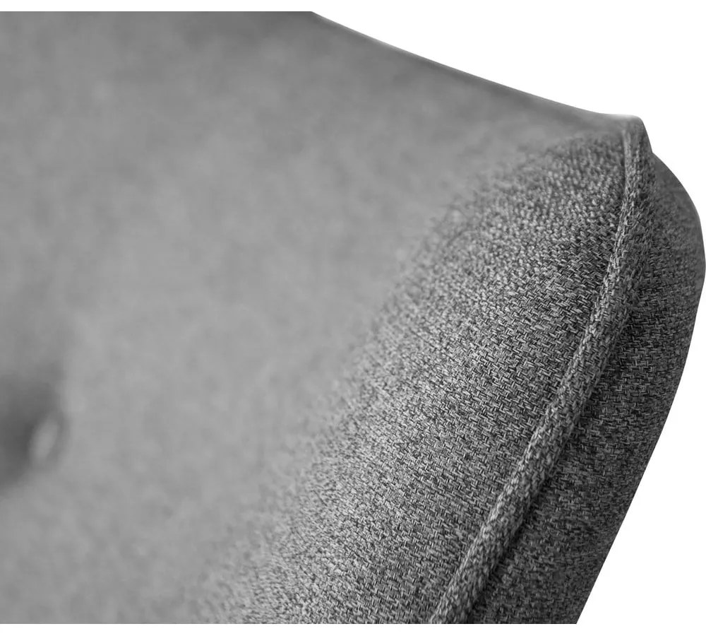 Sivé kreslo s podnožkou Niko – Ropez