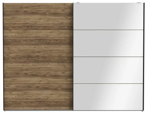 Šatníková skriňa so zrkadlom OREN 270x210 cm dub artisan