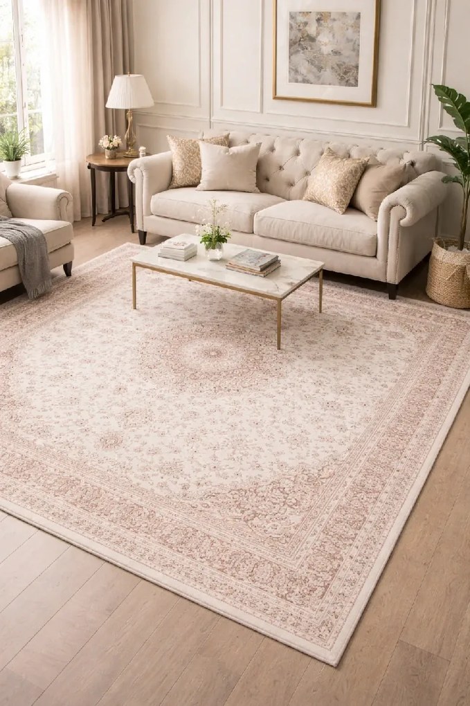 BE Koberec Jasmin 9871 CREAM – krémový obdĺžnikový Rozmer: 120x180 cm