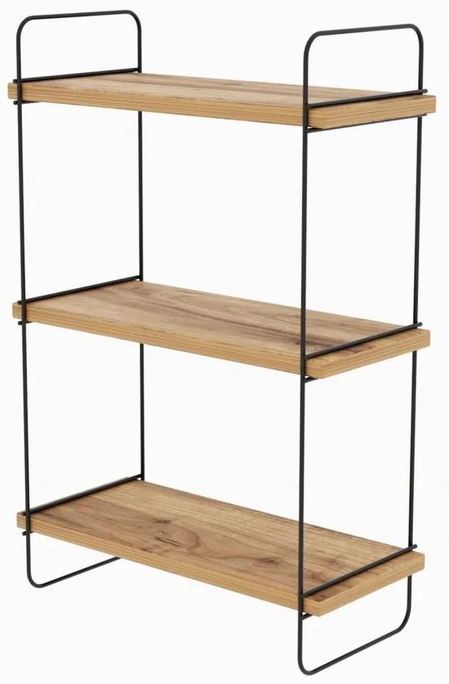 Poschodová polica v dekore duba v prírodnej farbe 40 cm Pulalis – Kalune Design