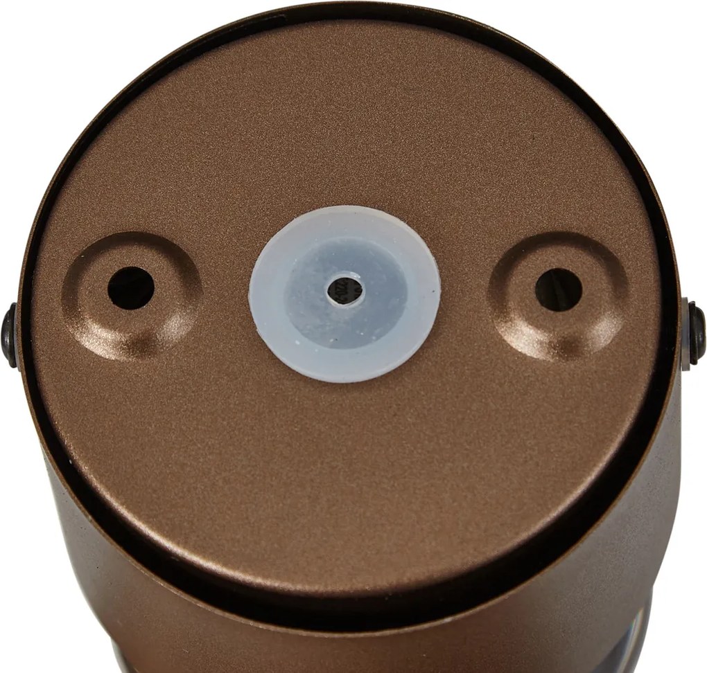 Dizajnové nástenné svietidlo tmavý bronz vrátane LED IP44 - Lens