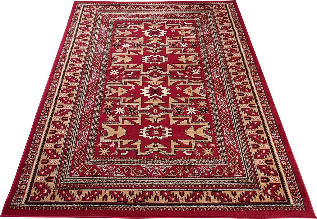 TA Koberec 9162A RED EUFRAT BLX Červený Obdĺžnikový Rozmer: 80x150 cm