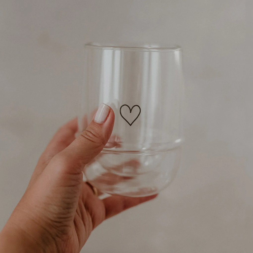 Eulenschnitt Dvojstenný pohár na teplé nápoje Heart 300 ml