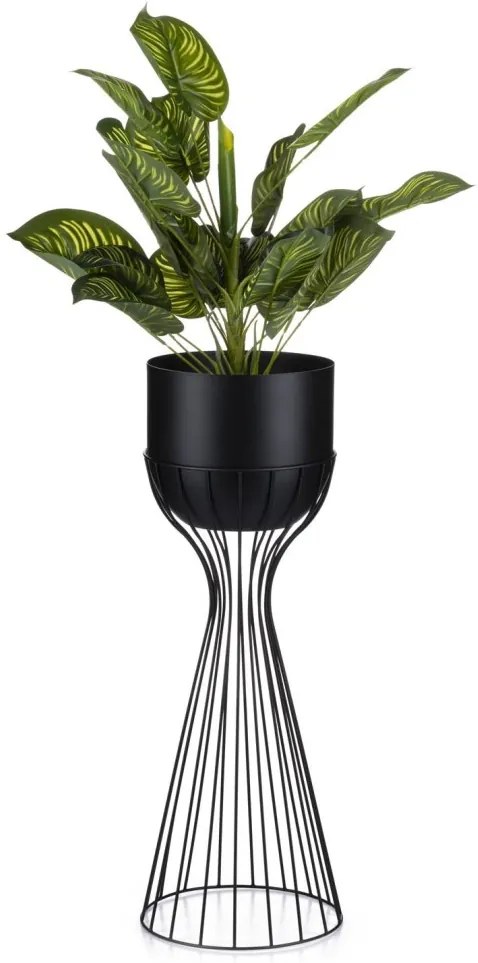 Kvetináč na stojane LOFT V 56 cm čierny