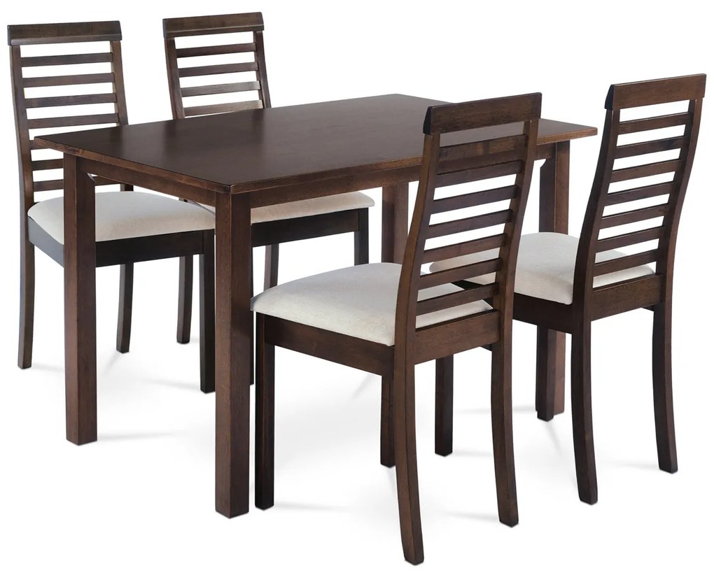 Autronic - jedálenský set 1+4, orech, masív - AUT-4000 WAL