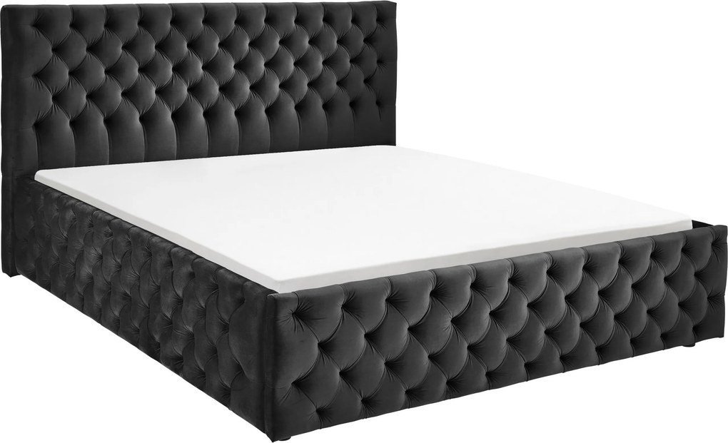 XXXLutz ČALÚNENÁ POSTEĽ, 180/200 cm, čierna Ambia Home - Postele - 001489001001