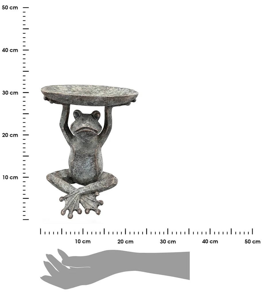 Napájadlo pre vtáky Frog2, 29,5x23 cm, magnézium, sivá