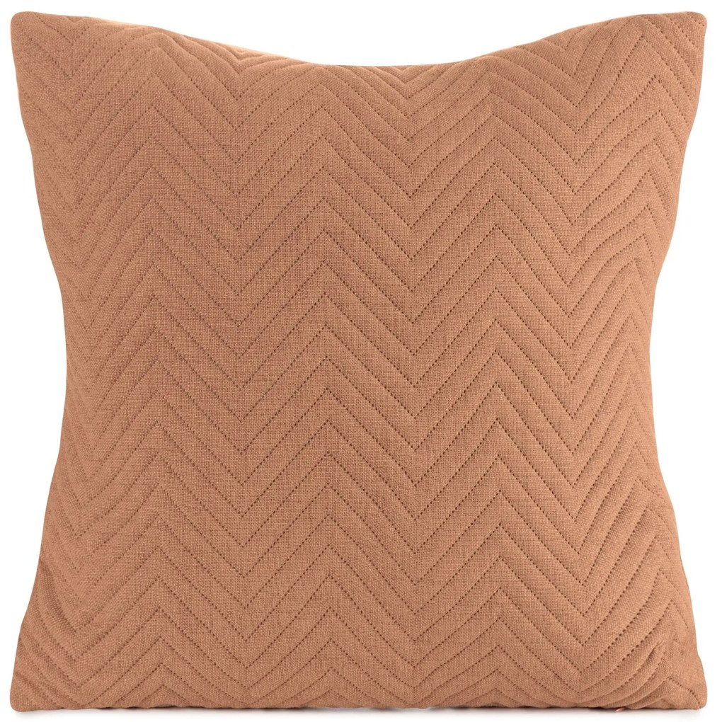 DEKORAČNÁ OBLIEČKA NA VANKÚŠ LEN3 45X45 CM TEHLOVÁ