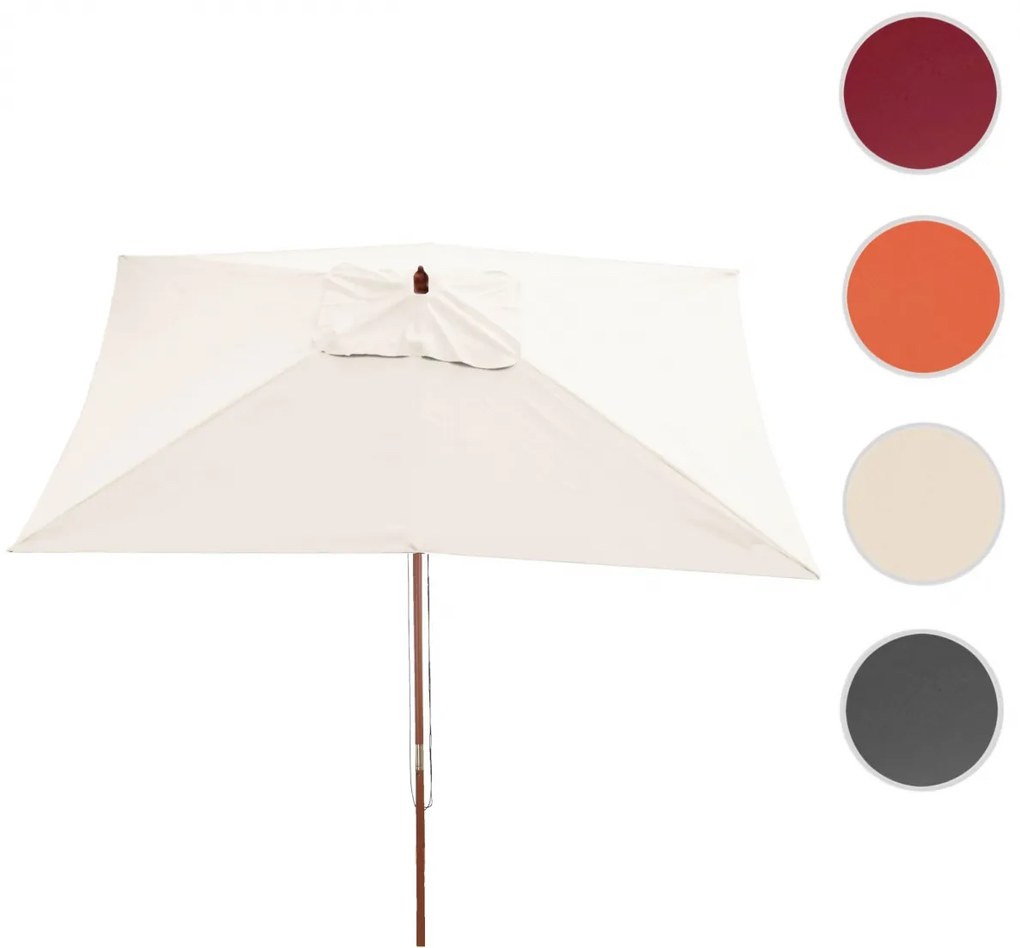 Slnečník Florida 2x3m - polyester/drevo 6kg - bordeaux