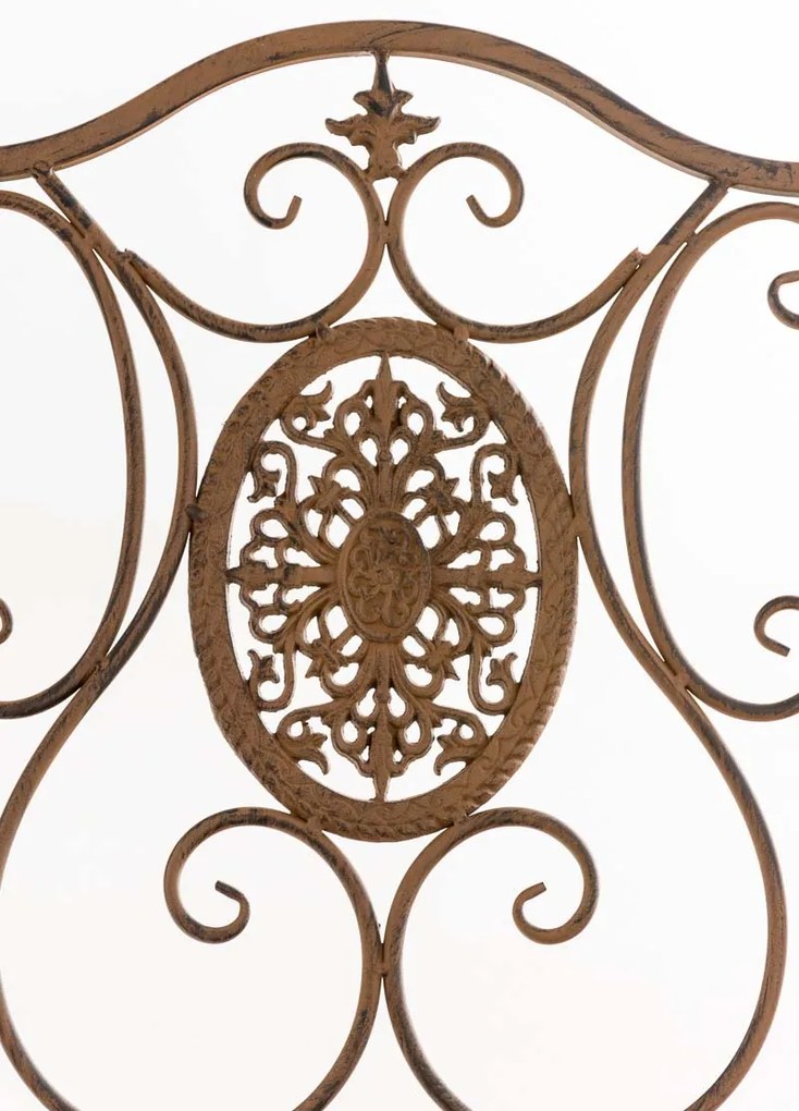 Kovová skladacia stolička Sibell - Hnedá antik