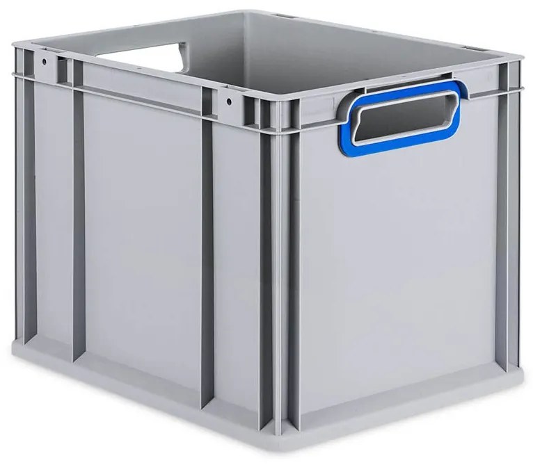 Sada 4 kusov - Eurobox Next Gen 2.0 - Stohovateľná nádoba s otvorenými rukoväťami - Modrá - 400 x 300 x 320 mm