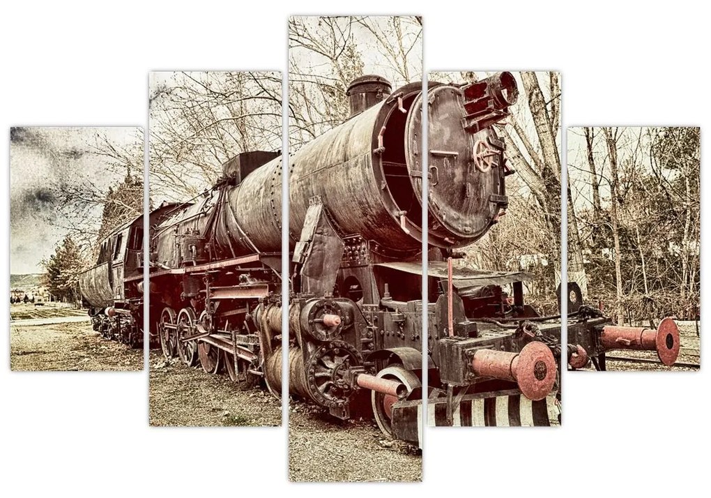 Historický obraz lokomotívy (150x105 cm)