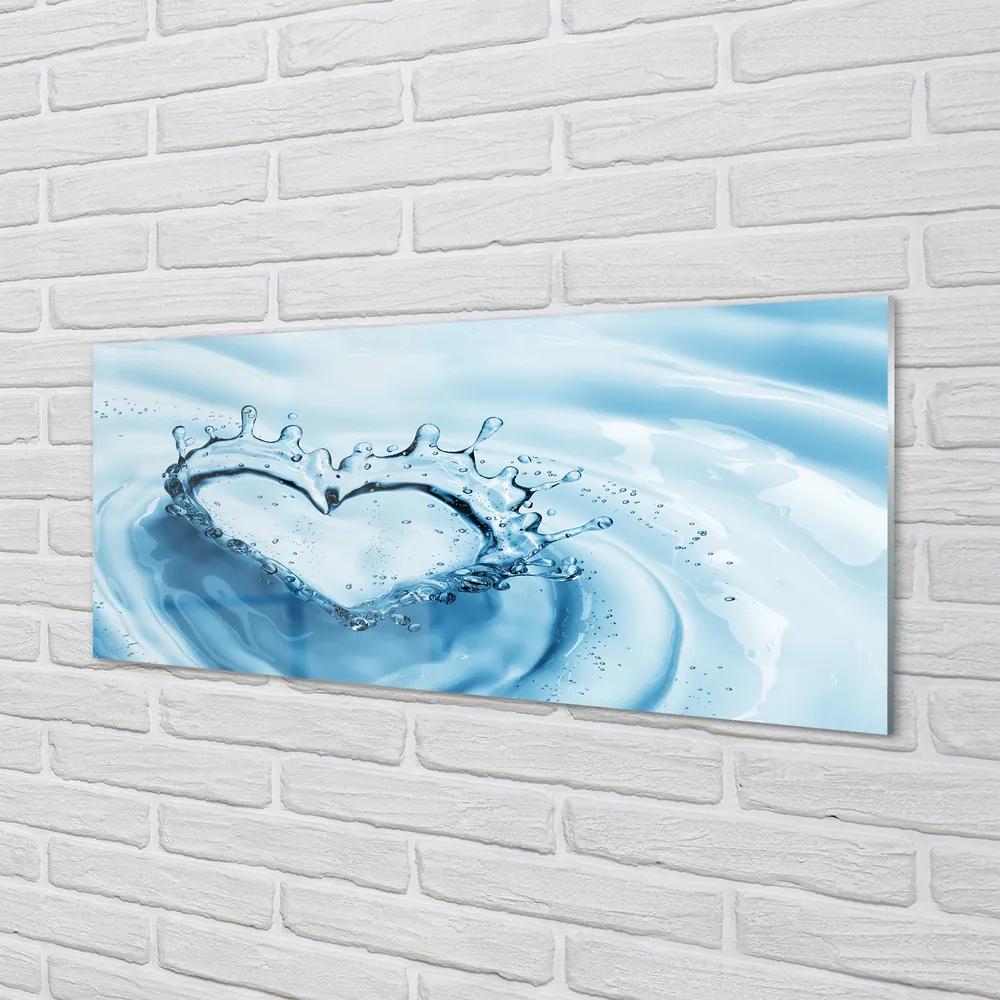 Obraz plexi Vodné kvapky srdce 120x60 cm