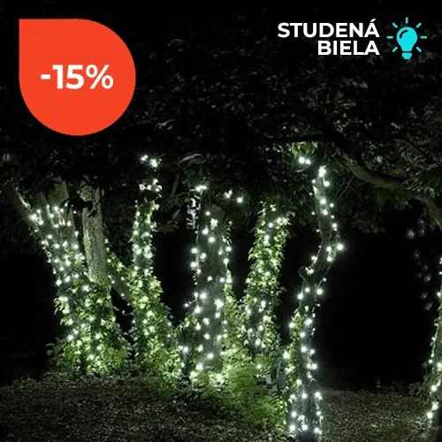 Solárna LED reťaz s USB Solarcentre Lumify LW100 - 100 LED / 10m studená biela