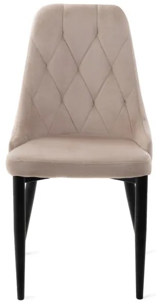 Jedálenská stolička LOUIS QUILTER zamatová béžová 848983