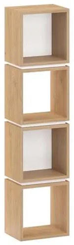 Knižnica Houseland Lofty 4 dub safírový/biely