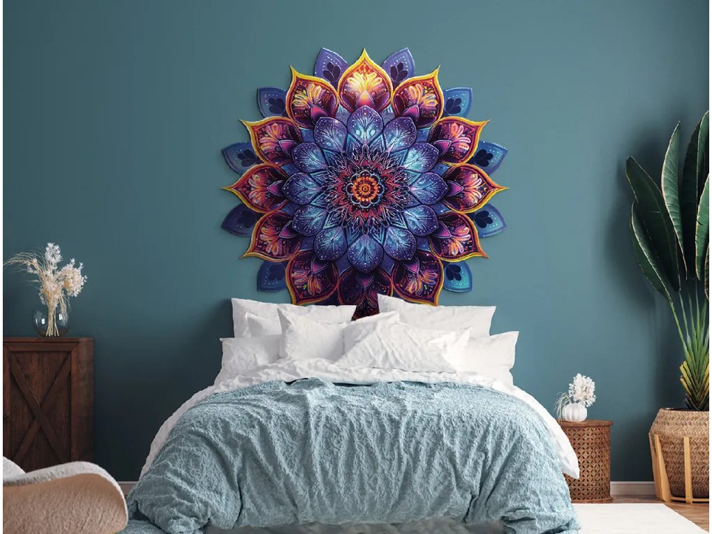 drevko | Kvetinová mandala Fialová múdrosť 45 x 445 cm