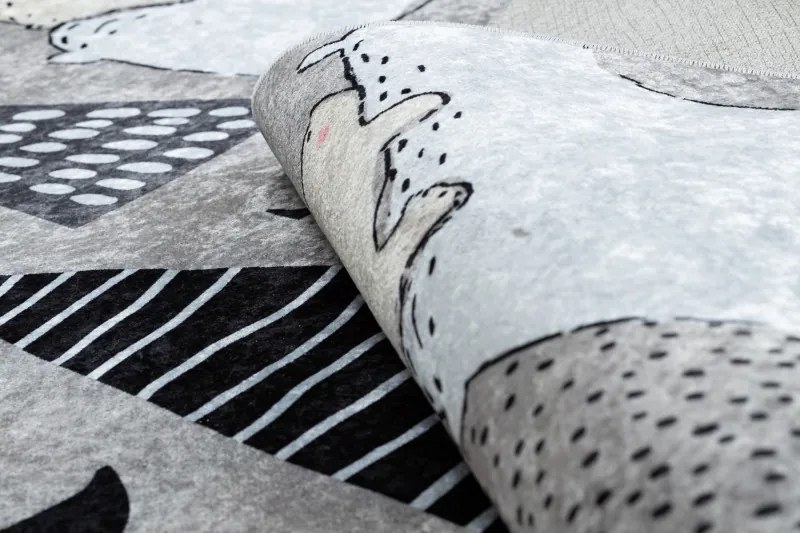 Dywany Łuszczów, Detský kusový koberec Junior 51974.802 Bears grey, 160x220, šedá, detská izba