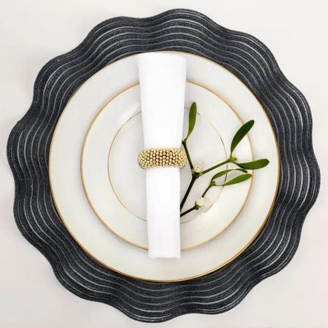 Podložka pod tanier JUNE čierna (6 ks)