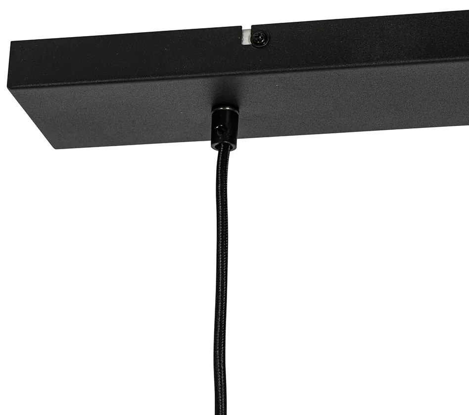 Priemyselné závesné svietidlo čierne 2-svetlá - Hanze