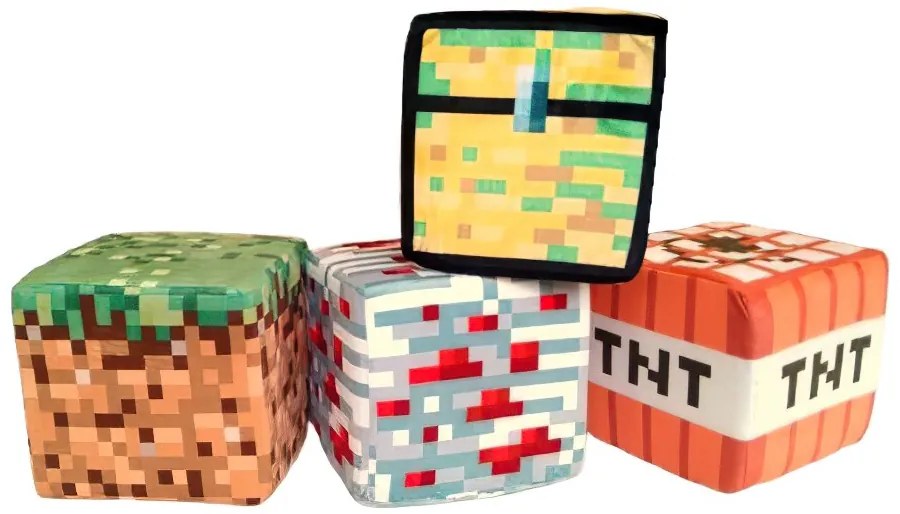 Plush Penová kocka Minecraft blok Tráva 20cm