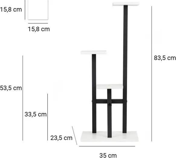 Stojan na kvety PEAK biely