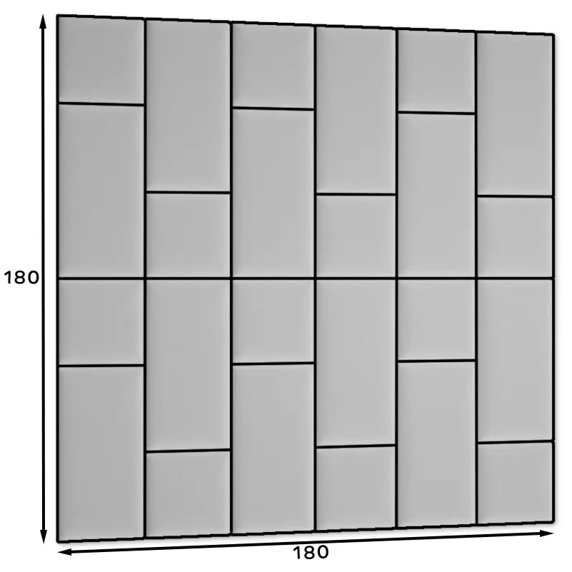 Set 24 čalúnených panelov Quadra 180x180 cm (béžová). Akcia -14%. Vlastná spoľahlivá doprava až k Vám domov. 1051994